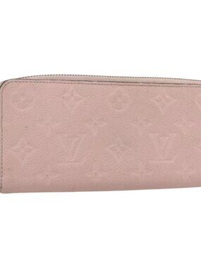 LOUIS VUITTON Empreinte Portefeuille Clemence Wallet Pink M61265 LV Auth 160186